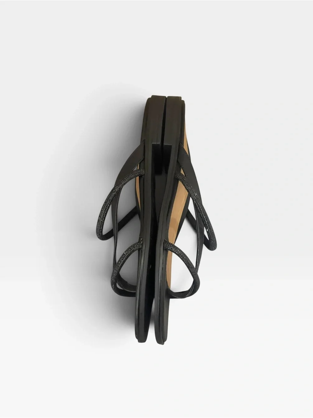Vionic Prism Sandals Leather Crystal Orthotic Black Size 10 M